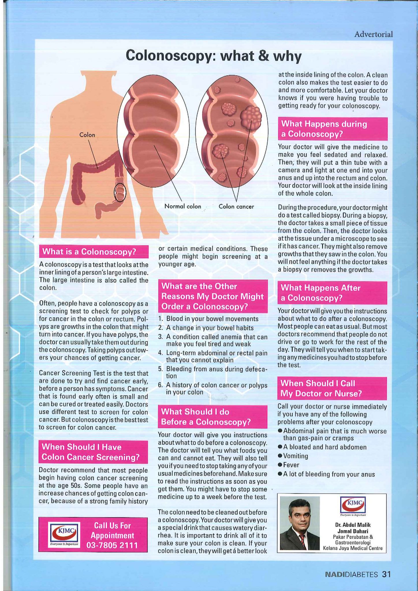 Colonoscopy What & Why HealthHub KMI Healthcare